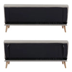 Brando 3 Seater Sofa Futon Bed Fabric Lounge Couch - Beige - Furniture > Sofas