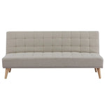 Brando 3 Seater Sofa Futon Bed Fabric Lounge Couch - Beige - Furniture > Sofas