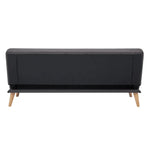 Brando 3 Seater Sofa Futon Bed Fabric Lounge Couch - Charcoal - Furniture > Sofas