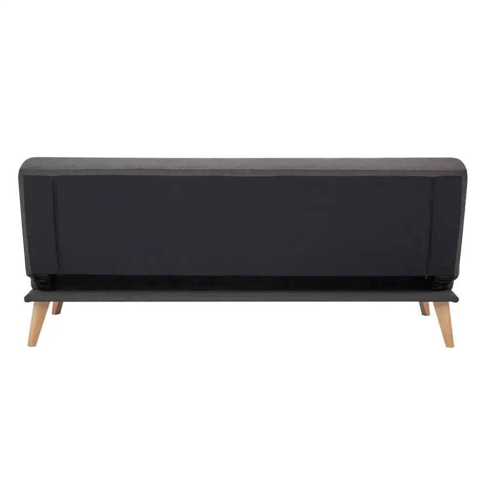 Brando 3 Seater Sofa Futon Bed Fabric Lounge Couch - Charcoal - Furniture > Sofas