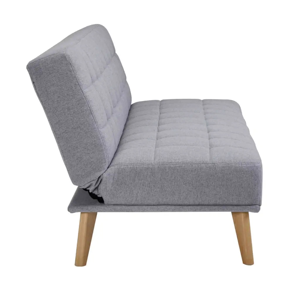 Brando 3 Seater Sofa Futon Bed Fabric Lounge Couch - Grey - Furniture > Sofas