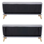Brando 3 Seater Sofa Futon Bed Fabric Lounge Couch - Grey - Furniture > Sofas