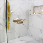 Brass Shower Door Round Knob Handle in Gold - Home & Garden > Bathroom Accessories > Shower Accessories