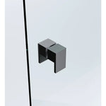 Brass Shower Door Square double pull Handle in Black - Home & Garden > Bathroom Accessories > Shower Accessories