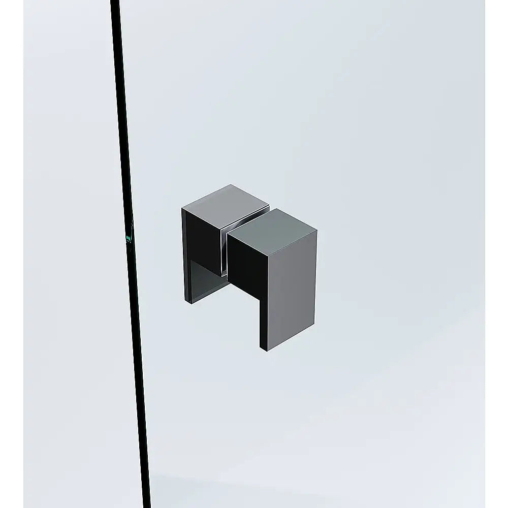 Brass Shower Door Square double pull Handle in Black - Home & Garden > Bathroom Accessories > Shower Accessories