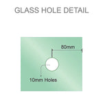 Brass Shower Door Square double pull Handle in Chrome - Home & Garden > Bathroom Accessories > Shower Accessories