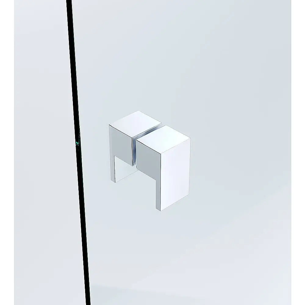 Brass Shower Door Square double pull Handle in Chrome - Home & Garden > Bathroom Accessories > Shower Accessories