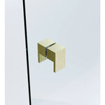 Brass Shower Door Square double pull Handle in Gold - Home & Garden > Bathroom Accessories > Shower Accessories