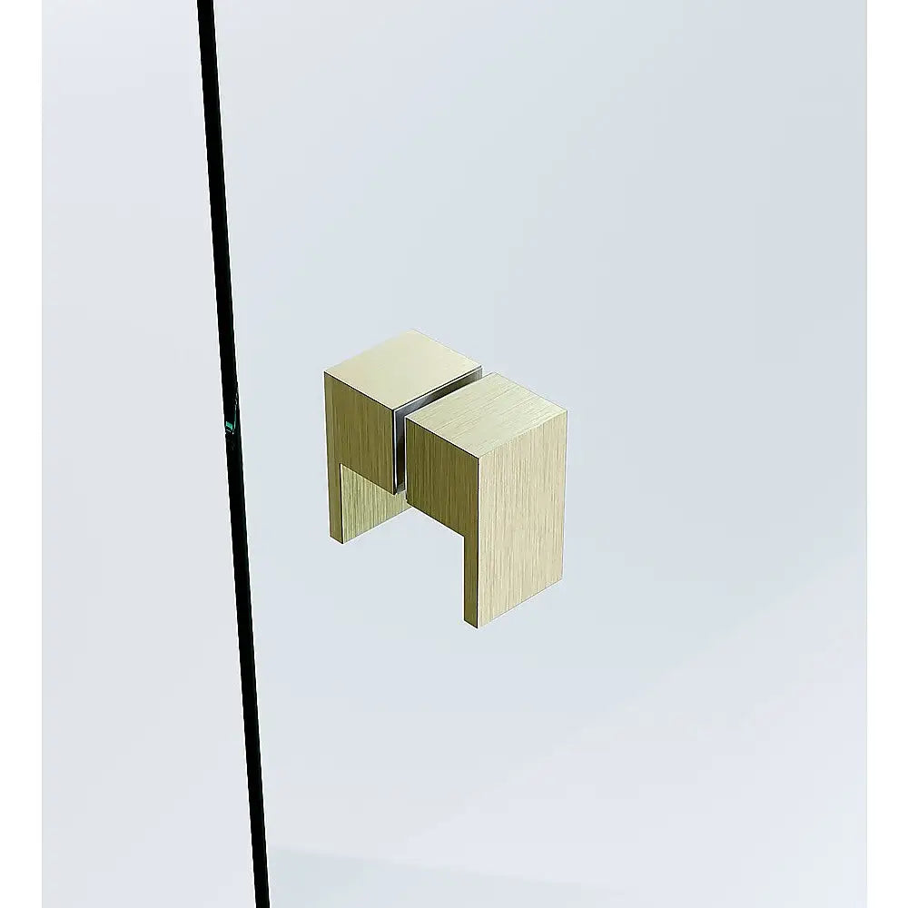 Brass Shower Door Square double pull Handle in Gold - Home & Garden > Bathroom Accessories > Shower Accessories