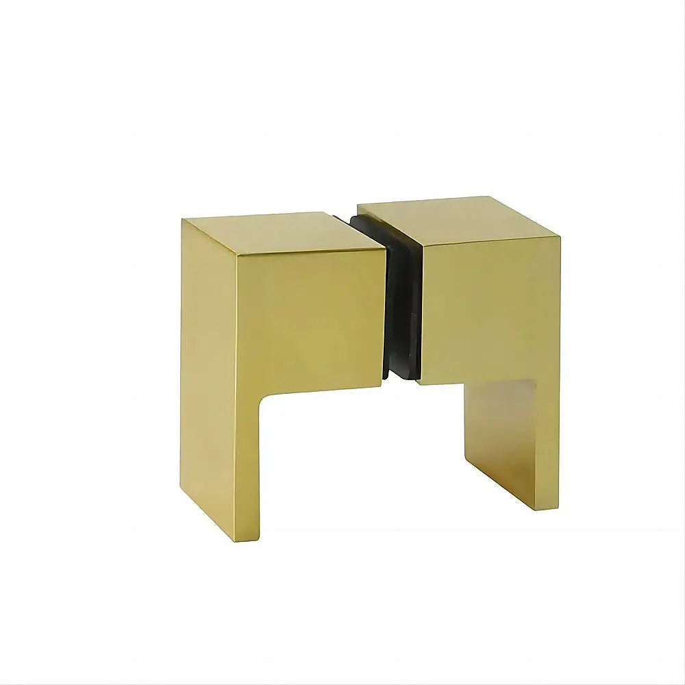 Brass Shower Door Square double pull Handle in Gold - Home & Garden > Bathroom Accessories > Shower Accessories