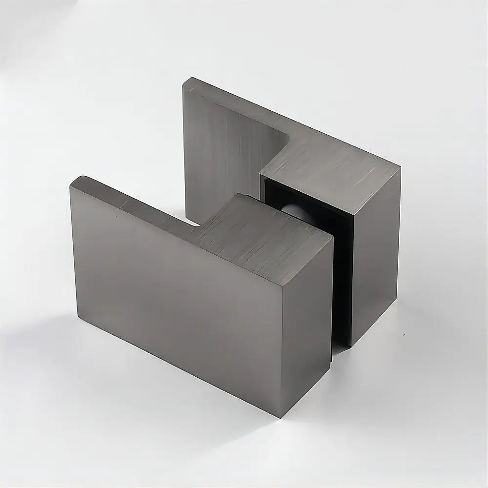 Brass Shower Door Square double pull Handle in Gunmetal - Home & Garden > Bathroom Accessories > Shower Accessories