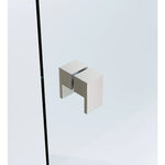 Brass Shower Door Square double pull Handle in Nickel - Home & Garden > Bathroom Accessories > Shower Accessories