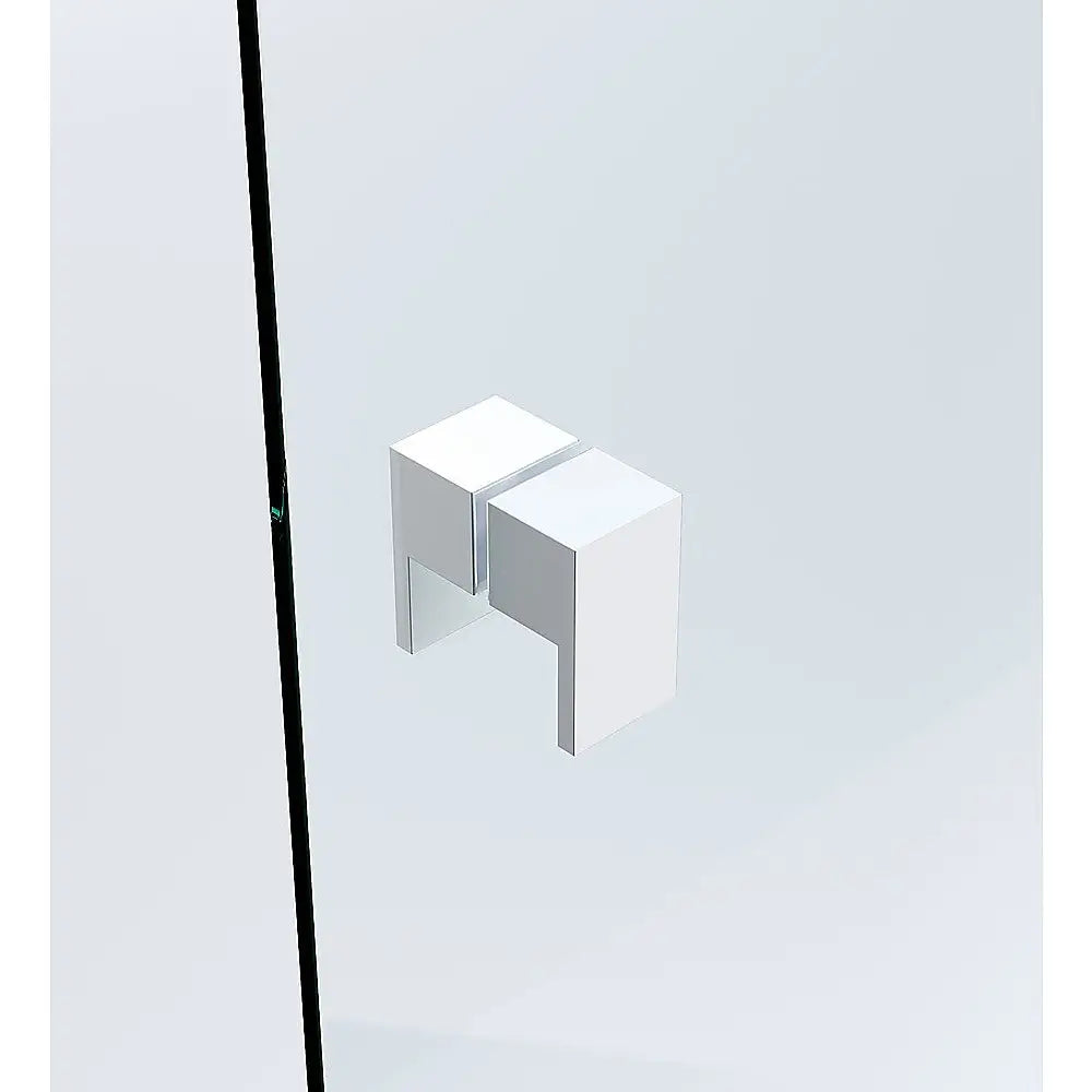 Brass Shower Door Square double pull Handle in White - Home & Garden > Bathroom Accessories > Shower Accessories