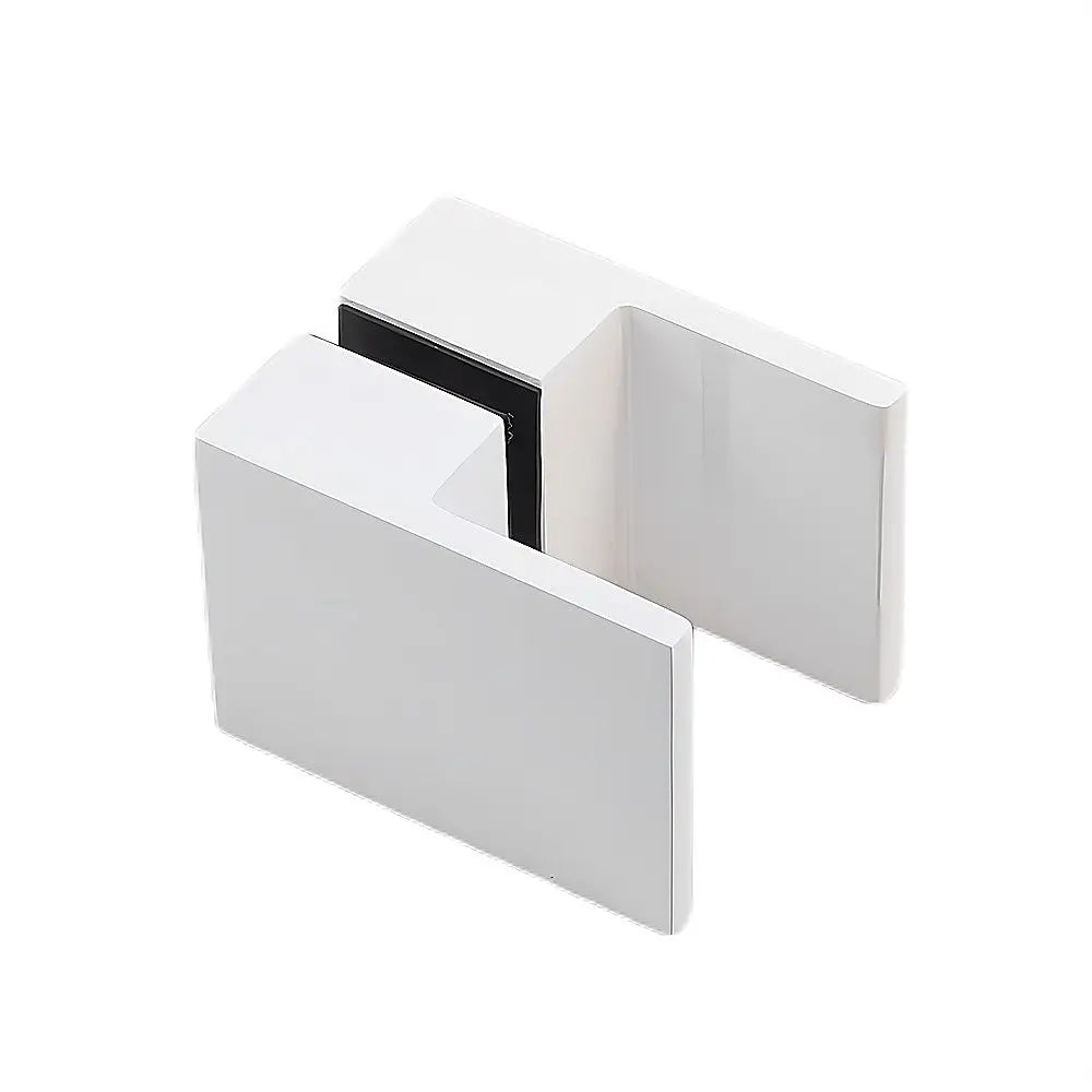 Brass Shower Door Square double pull Handle in White - Home & Garden > Bathroom Accessories > Shower Accessories