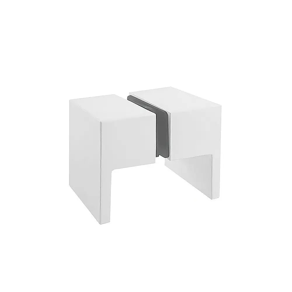 Brass Shower Door Square double pull Handle in White - Home & Garden > Bathroom Accessories > Shower Accessories
