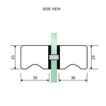 Brass Shower Door Square knob Handle in Black - Home & Garden > Bathroom Accessories > Shower Accessories