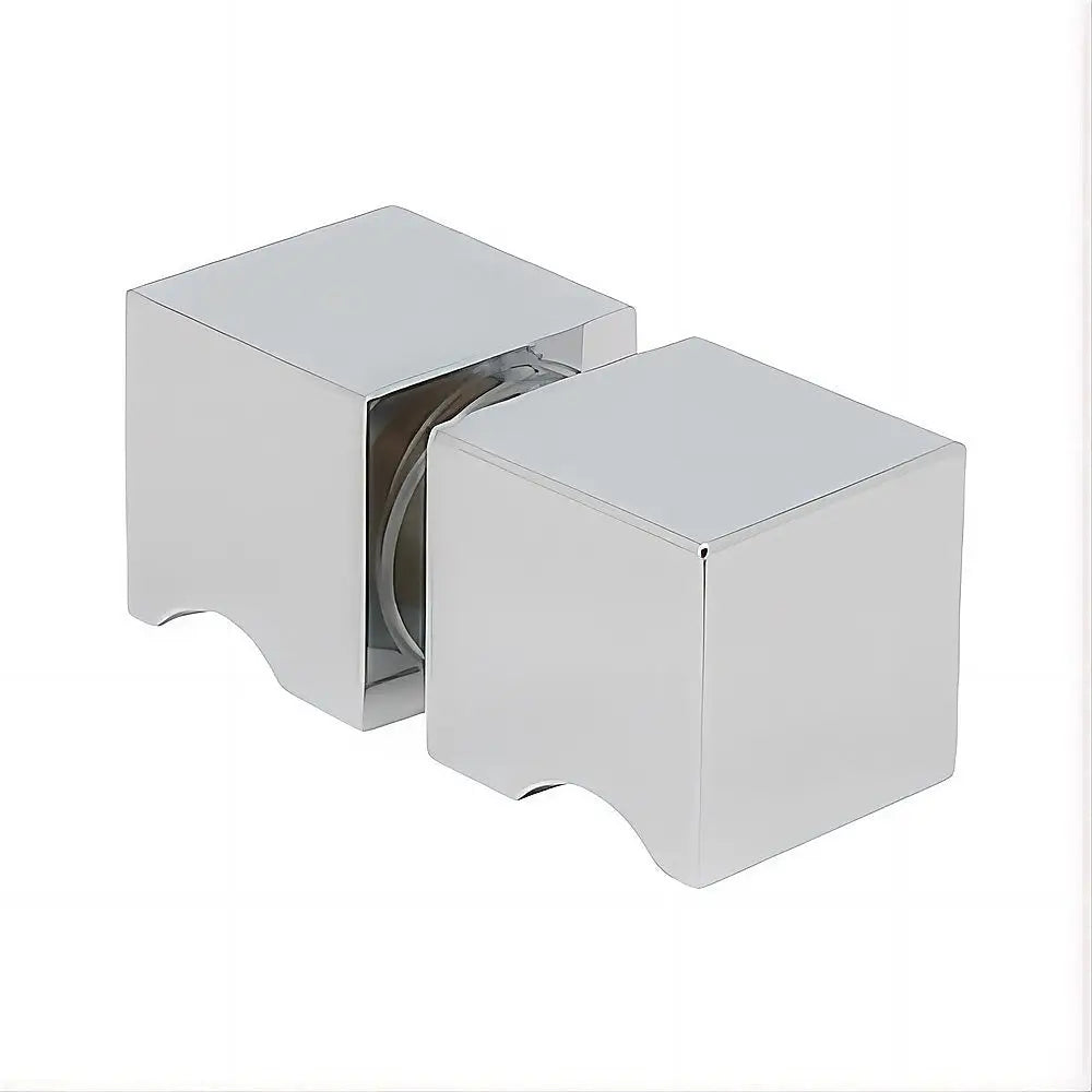 Brass Shower Door Square knob Handle in Chrome - Home & Garden > Bathroom Accessories > Shower Accessories