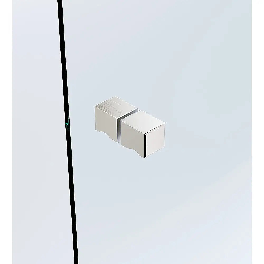 Brass Shower Door Square knob Handle in Nickel - Home & Garden > Bathroom Accessories > Shower Accessories