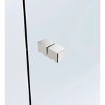 Brass Shower Door Square knob Handle in Nickel - Home & Garden > Bathroom Accessories > Shower Accessories