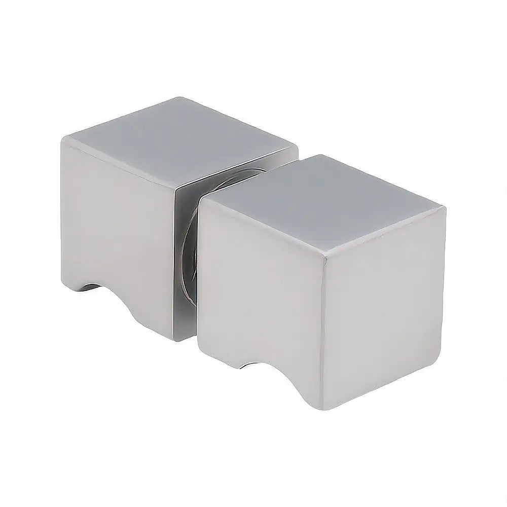 Brass Shower Door Square knob Handle in Nickel - Home & Garden > Bathroom Accessories > Shower Accessories