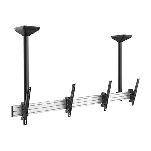 BRATECK Dual Screen Menu Board Ceiling Mount Fit Screen Size 45’-55’ Up to 50kg VESA