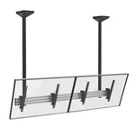 BRATECK Dual Screen Menu Board Ceiling Mount with Long Pole Fit Screen Size 45’-55’ Up to 50kg VESA