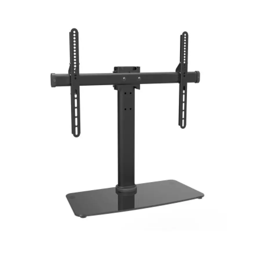 BRATECK Tabletop TV Stand with Tempered Glass Base 32’-55’ TV Up to 40kg VESA