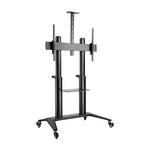 BRATECK Ultra-Modern Large Screen Aluminum TV Cart Fit 70’-120’ Up to 140kg- Black - Audio & Video > TV Accessories