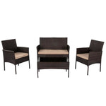 Breeze 4-Seat Wicker Outdoor Lounge Set - Furniture > Outdoor