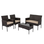Breeze 4-Seat Wicker Outdoor Lounge Set - Furniture > Outdoor