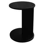 Brentwood Round Solid Timber Lamp Table (Black) - Furniture > Living Room > Side Tables