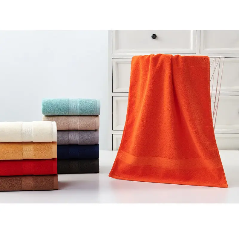 Bright Orange Premium Thick Cotton Bath Towel for Adults - Soft and Absorbent Bathroom Towel - Home & Garden > Bathroom