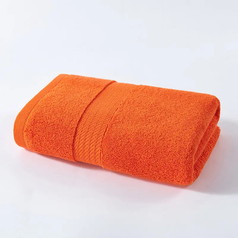 Bright Orange Premium Thick Cotton Bath Towel for Adults - Soft and Absorbent Bathroom Towel - Home & Garden > Bathroom