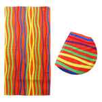 Bright Stripes Cotton Velour Printed Beach Towel - Home & Garden > Bathroom Accessories