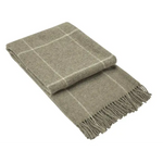 Brighton Throw - 100% NZ Wool - Beige Striped - Home & Garden > Decor