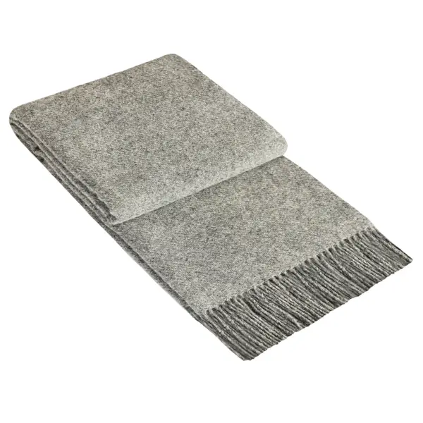 Brighton Throw - 100% NZ Wool - Grey - Home & Garden > Decor