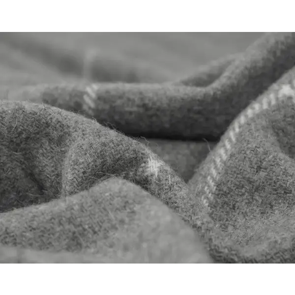 Brighton Throw - 100% NZ Wool - Grey Striped - Home & Garden > Decor