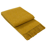 Brighton Throw - 100% NZ Wool - Mustard - Home & Garden > Decor