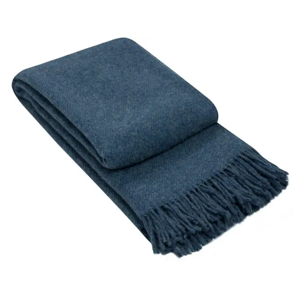 Brighton Throw - 100% NZ Wool - Navy - Home & Garden > Decor