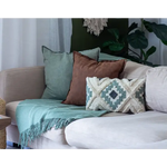 Brighton Throw - 100% NZ Wool - Sage Striped - Home & Garden > Decor