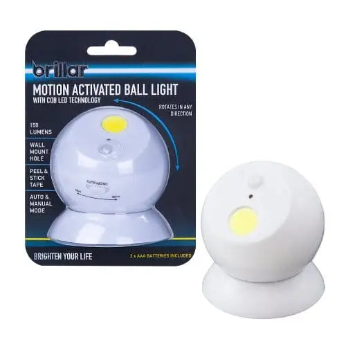 Brillar Motion Activated Swivel Ball Light - Home & Garden > Lighting > Night Lights & Ambient Lighting