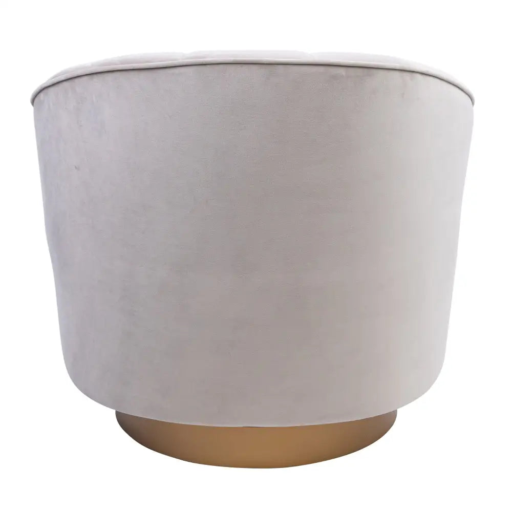 Bronte Fabric Swivel Occasional Chair Lounge Seat Cream - Furniture > Sofas