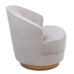 Bronte Fabric Swivel Occasional Chair Lounge Seat Cream - Furniture > Sofas