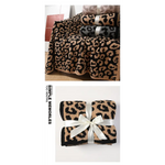 Brown and Black Luxurious Leopard Print Knit Throw Blanket - Ultra-Soft Jacquard Plush for Sofa Bed & Cozy Comfort