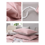 Brown And Khaki Stitching Ultra-Soft Solid Color 4-Piece Bedding Set - Queen Size(Suitable for 2m bed) - Home & Garden