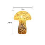 Brown Charming Retro Glass Mushroom Table Lamp - Vintage Nordic Style Bedside Light - Home & Garden > Lighting > Night