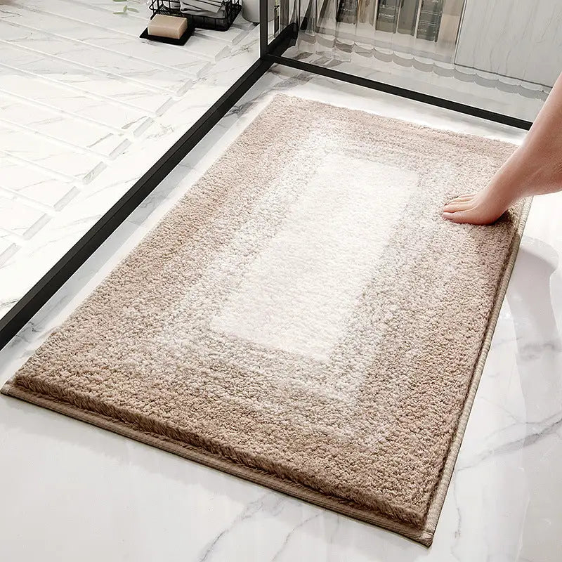 Brown gradient Absorbent Striped Bathroom Rug - Non-Slip Bath Mat for Bathroom Toilet & Shower Room Entrance 60x90cm