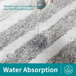 Brown gradient Absorbent Striped Bathroom Rug - Non-Slip Bath Mat for Bathroom Toilet & Shower Room Entrance 60x90cm