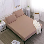 Brown Queen Size Waterproof Fitted Mattress Protector - Soft & Breathable Bed Cover Hypoallergenic Deep Pocket