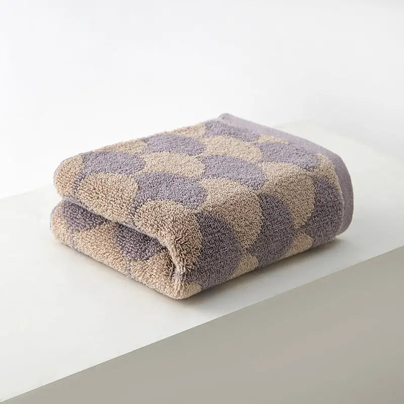 Brown Thickened and Enlarged Cotton Hand Towels - 3 Pack (34x74cm) - Soft and Absorbent Bath Towels for Adults - Home &
